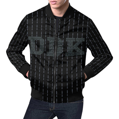 DDK Black Fook You All Over Print Bomber Jacket for Men