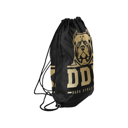 Black and Gold General Drawstring Bag