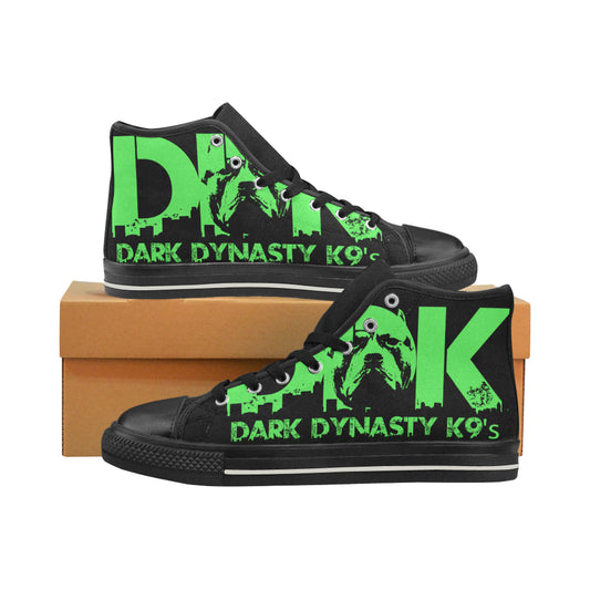 ~*~ ONLY AVAILABLE FOR A LIMITED TIME ~*~Green logo Women's High Top Canvas Shoes