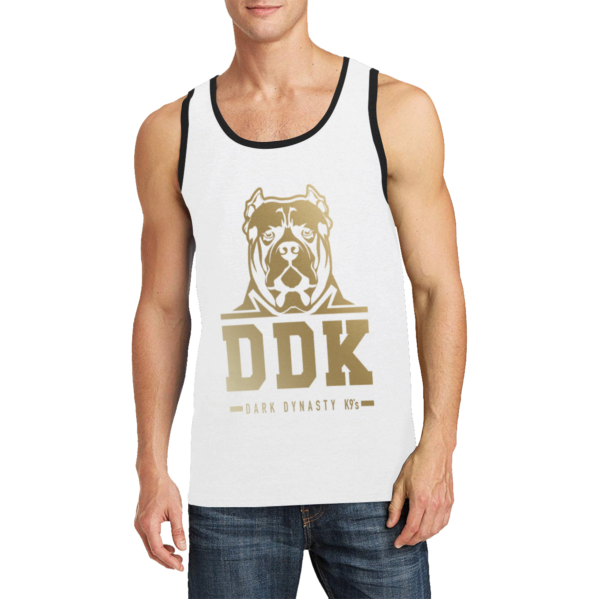 White and Gold Men's Tank – DDKLine Apparel