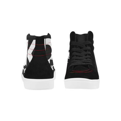 Men's High Top Casual Black and White DDK Shoes