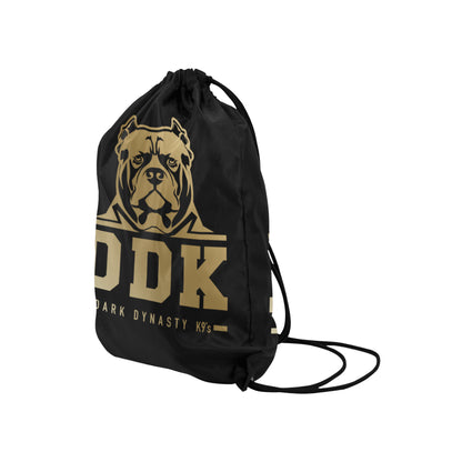 Black and Gold General Drawstring Bag